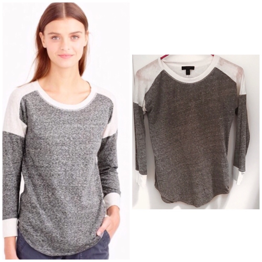 J.Crew Colorblock burnout t-shirt-EUC Size XXS